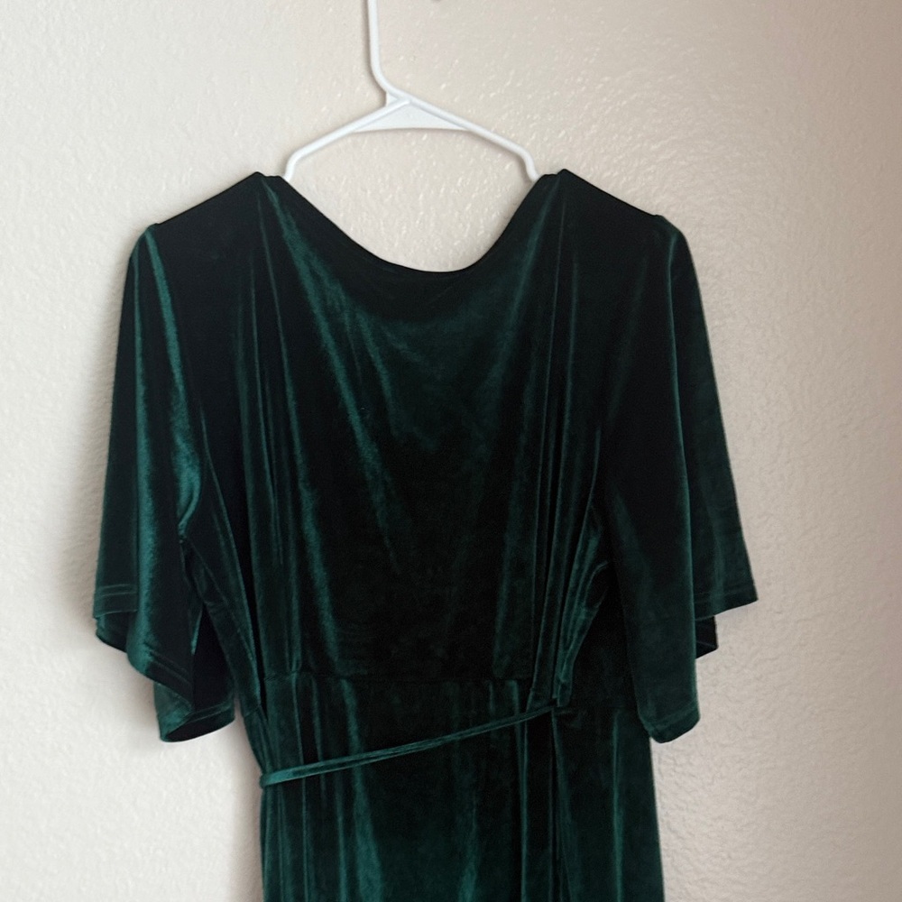Baltic Born Deep emerald Green Maxi Dress witchy whimsy goth 1X - Picture 9 of 16